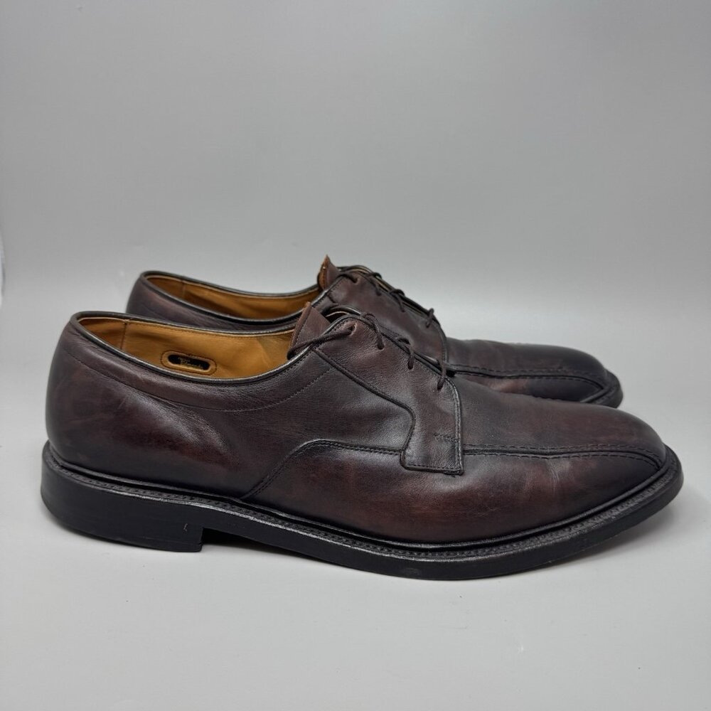 Allen Edmonds Hillcrest Apron Toe Derby Mens Size 15D Brown Leather Dress Shoe